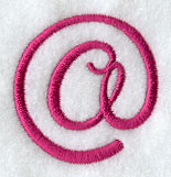 Fancy Flourish Punctuation At Sign - 4 Inch