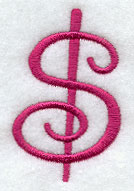 Fancy Flourish Punctuation Dollar Sign - 4 Inch