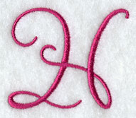 Fancy Flourish Capital Letter H - 4 Inch