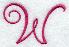 Fancy Flourish Capital Letter W - 4 Inch