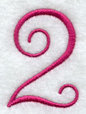 Fancy Flourish Number 2 - 4 Inch