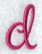 Fancy Flourish Lower Case d - 4 Inch