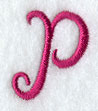 Fancy Flourish Lower Case p - 4 Inch