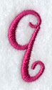 Fancy Flourish Lower Case q - 4 Inch
