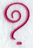 Fancy Flourish Punctuation Question Mark - 4 Inch