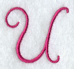 Fancy Flourish Capital Letter U - 4 Inch