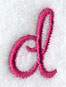 Fancy Flourish Lower Case d - 4 Inch