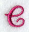 Fancy Flourish Lower Case e - 4 Inch