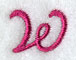 Fancy Flourish Lower Case w - 4 Inch