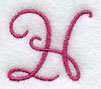 Fancy Flourish Capital Letter H - 4 Inch