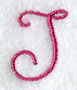 Fancy Flourish Capital Letter J - 4 Inch