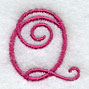 Fancy Flourish Capital Letter Q - 4 Inch