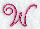 Fancy Flourish Capital Letter W - 4 Inch