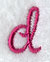 Fancy Flourish Lower Case d - 4 Inch