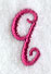 Fancy Flourish Lower Case q - 4 Inch
