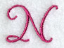 Fancy Flourish Capital Letter N - 4 Inch