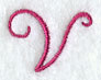 Fancy Flourish Capital Letter V - 4 Inch