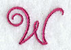 Fancy Flourish Capital Letter W - 4 Inch