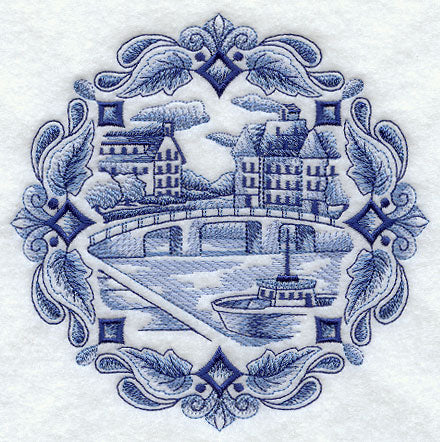 Delft Blue Canal Scene