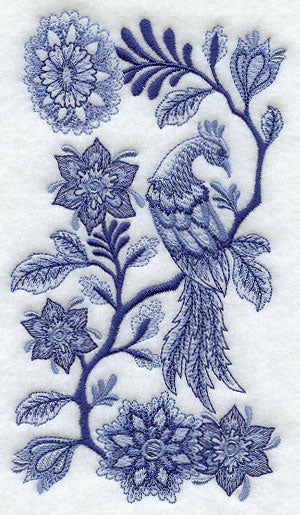 Delft Blue Bird and Flowers