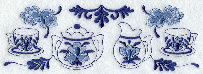 Delft Blue Tea Party Border
