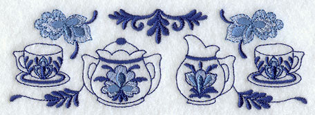 Delft Blue Tea Party Border