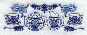 Delft Blue Tea Party Border