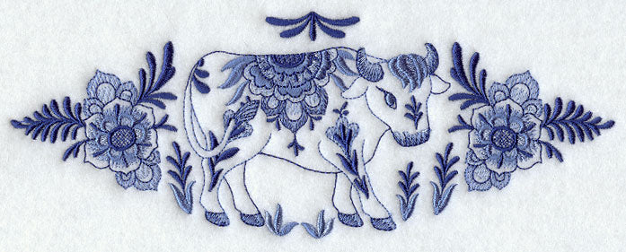 Delft Blue Country Cow