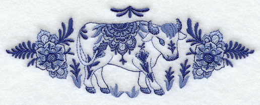 Delft Blue Country Cow