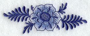 Delft Blue Flower and Filigree Border