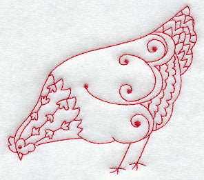 Country Hen V (Redwork)