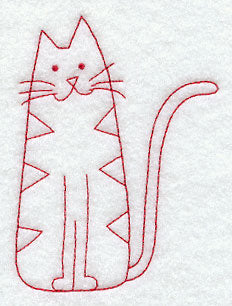 Country Kitty (Redwork)