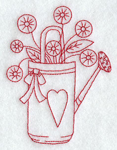 Watering Can (Redwork)
