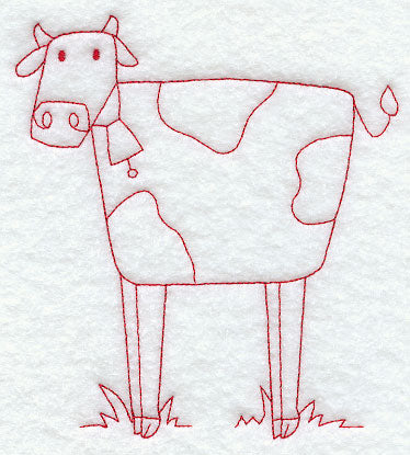Country Cow (Redwork)