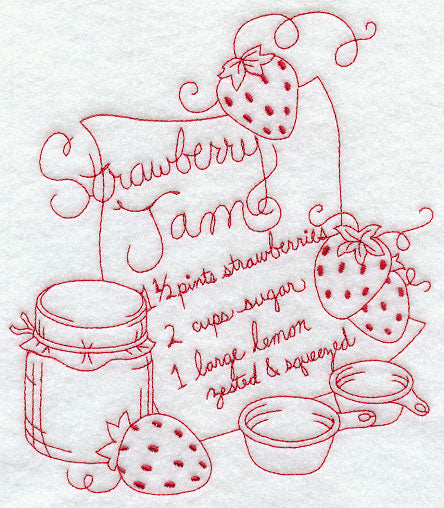 Strawberry Jam (Redwork)