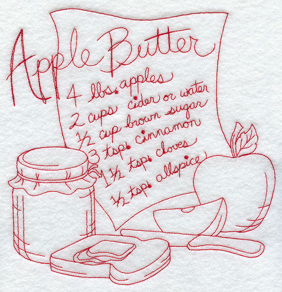 Apple Butter (Redwork)