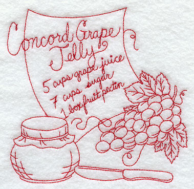Concord Grape Jelly (Redwork)