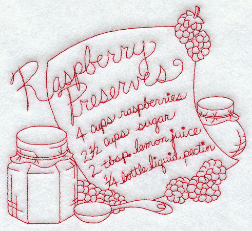 Raspberry Preserves (Redwork)