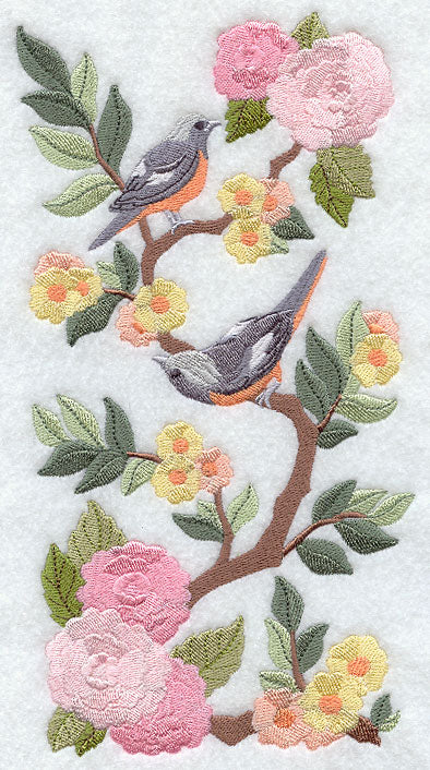 Chinoiserie Daurian Redstarts Panel