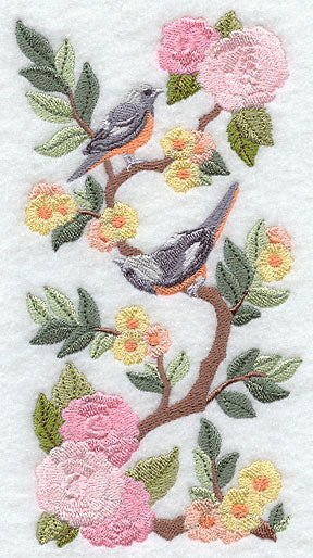 Chinoiserie Daurian Redstarts Panel