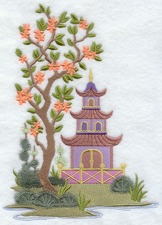 Chinoiserie Pagoda Panel