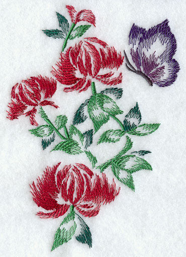 Chrysanthemums & Butterfly