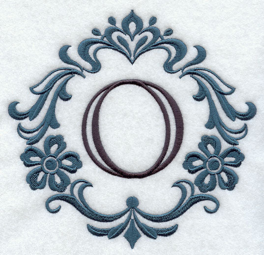 Damask Letter O - 7 Inch