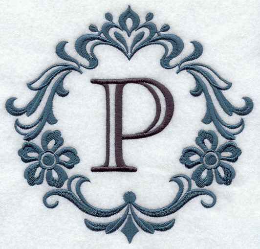 Damask Letter P - 7 Inch