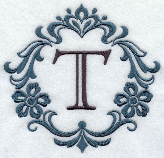 Damask Letter T - 7 Inch