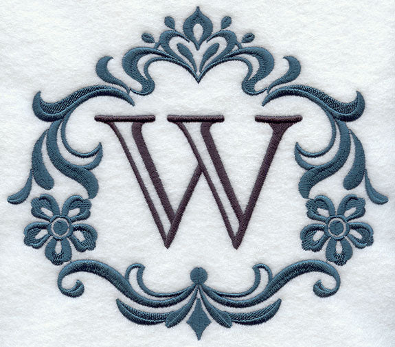 Damask Letter W - 7 Inch