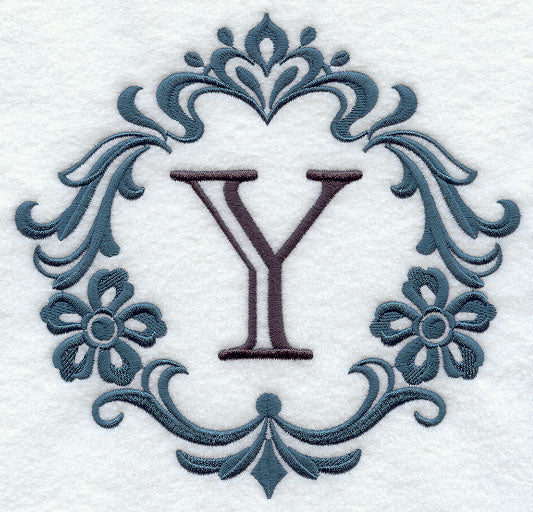 Damask Letter Y - 7 Inch