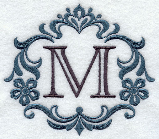 Damask Letter M - 7 Inch