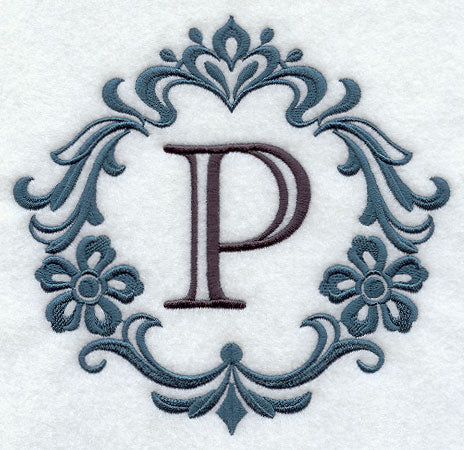 Damask Letter P - 7 Inch