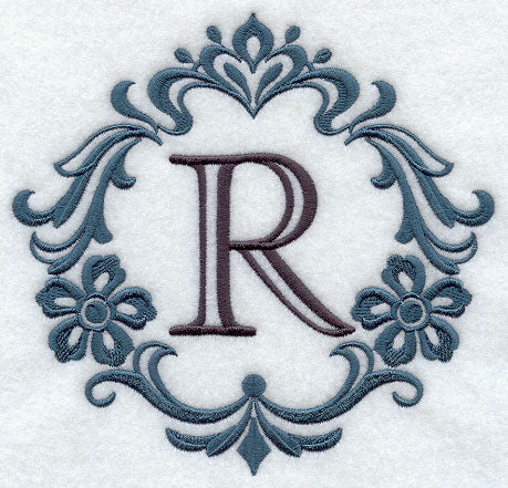 Damask Letter R - 7 Inch